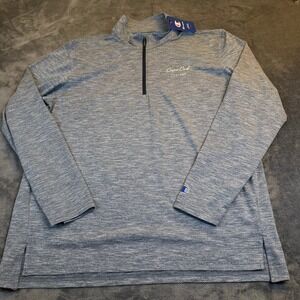 Champion Cape Cod Chatham Quarter Zip Pullover Grey Space Dye Mens Large NWT